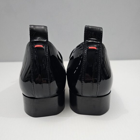 NEW Aeyde Julie Loafer EU 39.5 Black Patent Leather 30mm Heel Slip On Square Toe - Picture 9 of 13